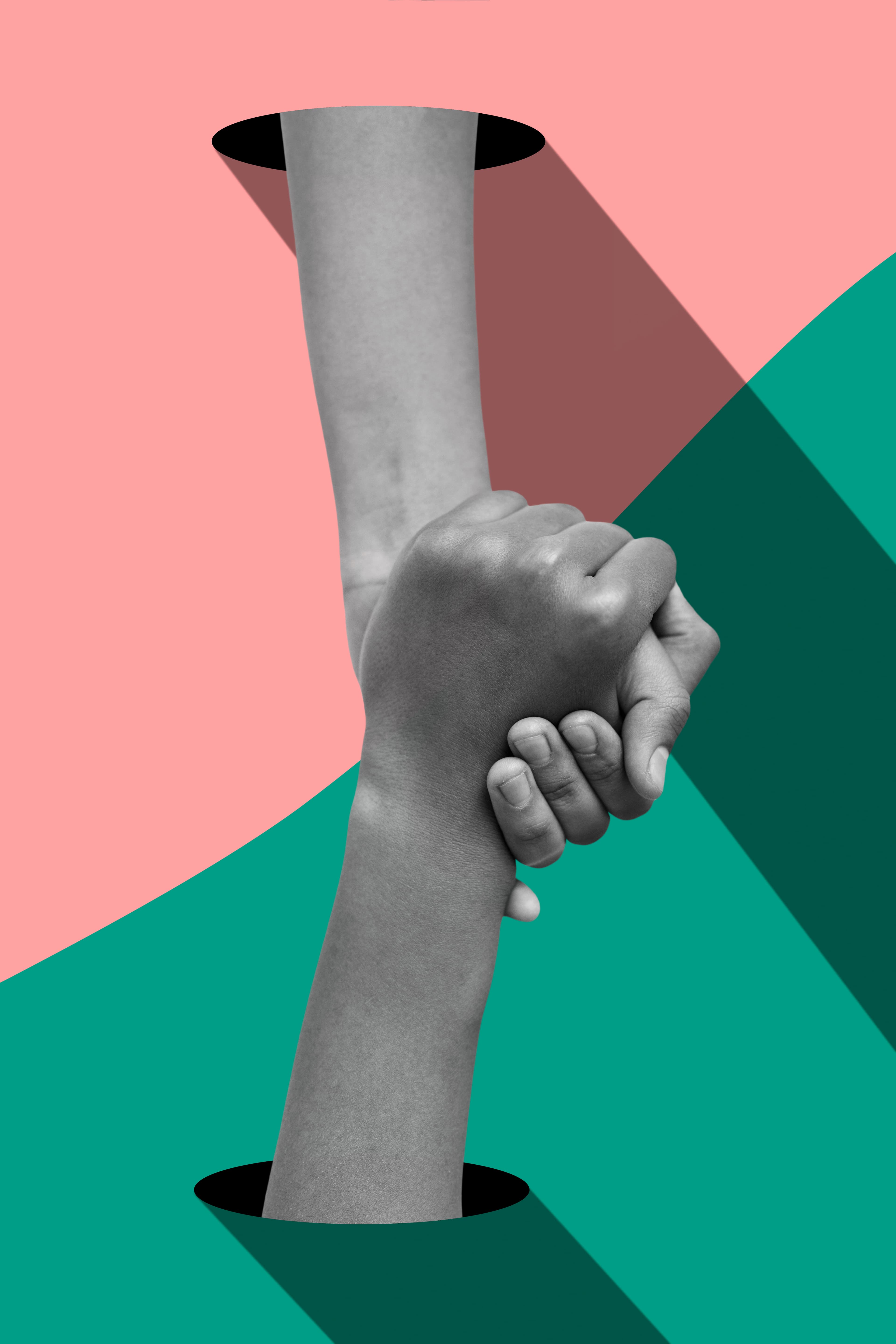 Pessoas unindo as mãos — símbolo de união e força